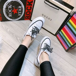 Sneaker đế bằng phản quang 2 màu