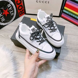 Sneaker đế bằng phản quang 2 màu