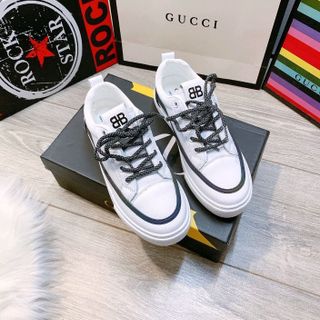 Sneaker đế bằng phản quang 2 màu