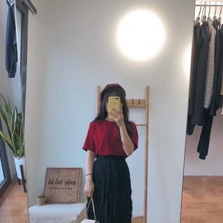 Chân váy midi nhăn hàng Qc cao cấp