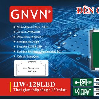 ĐÈN EXIT CAO CẤP TOILET GNVN HW-128 LED