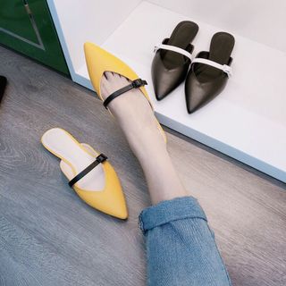 Dép dục da mui nhọn