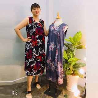 Đầm Silk Lụa Hoa Đỏ Big Size Dư Cao Cấp