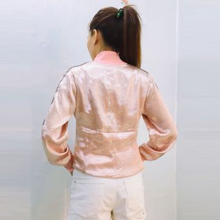 Áo Khoác Hồng Nhũ Kim Tuyến