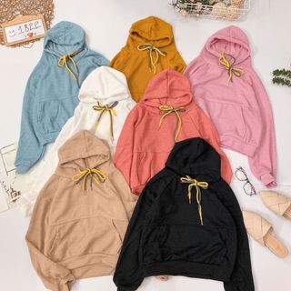 Áo hoodie trơn dây mix màu Mix đồ siêu cưng giá sỉ