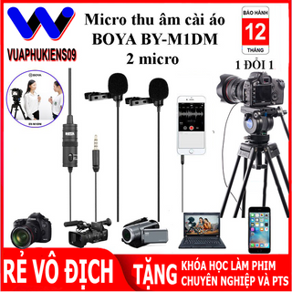 Mic Thu Âm Đôi Gài Áo BOYA BY-M1DM Đại Lý Phân Phối Chính Thức VUAPHUKIENS09 giá sỉ