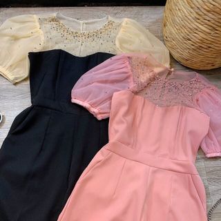 Jumsuit dài TK tay bồng kết đá cao cấp