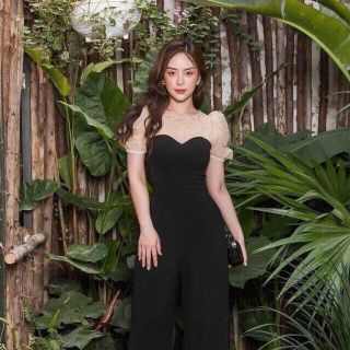 Jumsuit dài TK tay bồng kết đá cao cấp