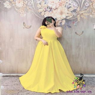 đầm dự tiệc vai chéo