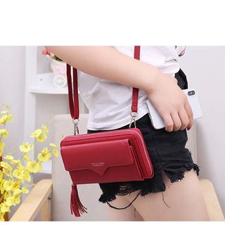 Ví nữ cầm tay cao cấp kiểu ngang nhọn FT90 Shalla
