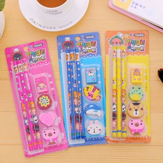 Bộ dụng cụ học tập 7 món dễ thương