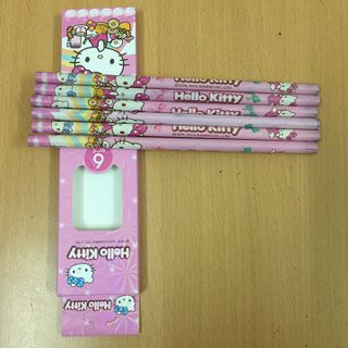 Hộp 6 bút chì gỗ HB hình hoạt hình cho bé