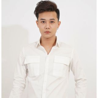 Áo sơ mi nam trắng kaki CELEB 9M18