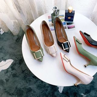 Giày Bít 5p khóa gót nhọn siêu bền ôm chân