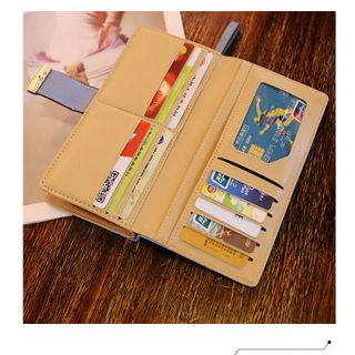 Ví nữ cầm tay ngang ép hoa văn LD12 Shalla