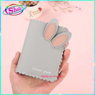 Ví mini nữ cầm tay dự tiệc hình tai thỏ ngăn V8 Shalla