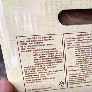 kim chi hàn quốc thùng 10kg