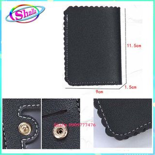 Ví nữ cầm tay vuông mini răng cưa hình mèo ngồi ZF2 Shalla