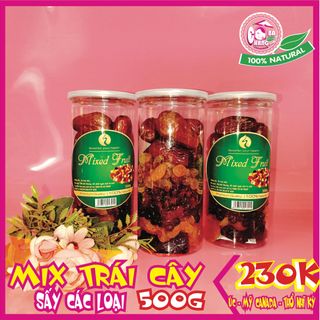 Mixed 7 loại trái cây sấy hũ 500g giá bán buôn bán sỉ