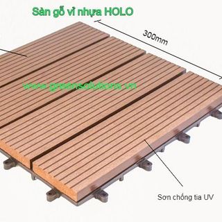Sàn gỗ vỉ nhựa cho sân vườn hồ bơi hành lang