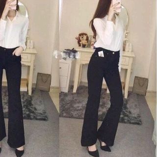 Quần jean đen ống loe bigsize