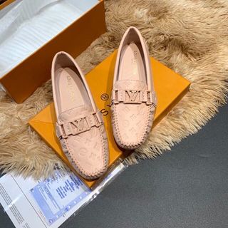 Giày lười nữ da mềm đế bằng 3 màu
