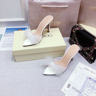 Dép cao nơ lưới