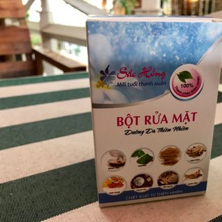 Bột rửa mặt dưỡng da thiên nhiên sắc Hồng