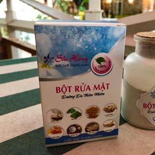 Bột rửa mặt dưỡng da thiên nhiên sắc Hồng