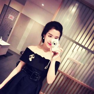 ĐẦM CỔ NGANG VÁY QUẢ BÍ MS 68 Hàng đồng giá 100k