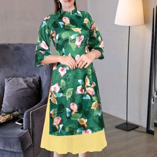 Áo dài cách tân (họa tiết dây chuyền)