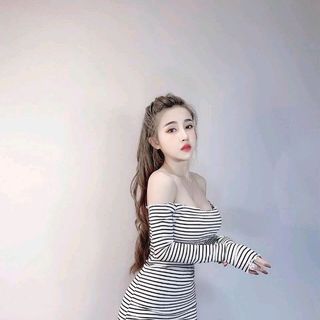 ĐẦM TRỄ VAI TAY DÀI SỌC