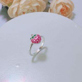 nhẫn trẻ em bạc ta dâu tây