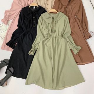 Đầm sơmi bèo sen cột nơ