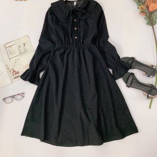Đầm sơmi bèo sen cột nơ
