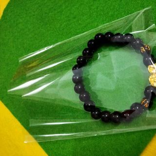 vòng đeo tay chuỗi đeo tay phong thủy 8li tỳ hưu kim loại ko phai màu