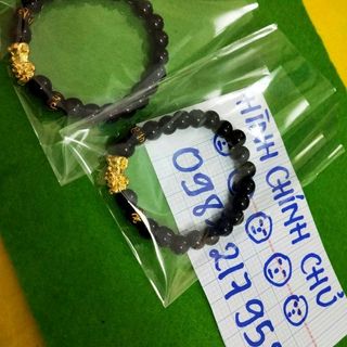 vòng đeo tay chuỗi đeo tay phong thủy 8li tỳ hưu kim loại ko phai màu
