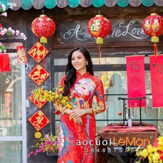 set áo dài truyền thống cá chép