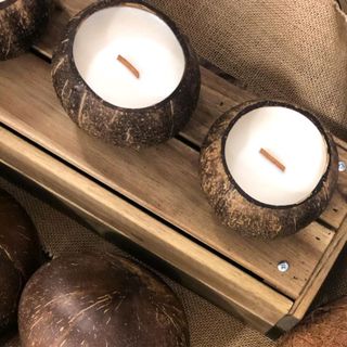 Bát dừa sáp nến thơm- quà tặng noel và năm mới