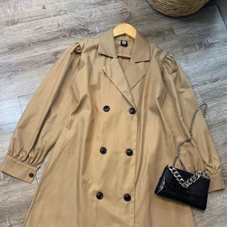 Đầm xoè kaki vest màu be