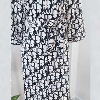 Đầm Sơ Mi Họa Tiết Chữ Cột Eo Big Size