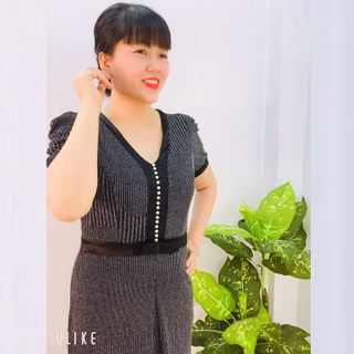 Đầm Dự Tiệc Trắng Thun 2 Da Kim Tuyến Cao Cấp Kết Ngọc Trai Rũ From Dài