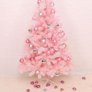 CÂY THÔNG GIÁNG SINH 60cm MÀU HỒNG PHẤN FULL PHỤ KIỆN - NOEL Giá 250k giá sỉ