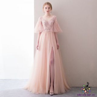 đầm maxi dự tiệcđầm maxi trẻ trungđầm maxi hồng- DAMXOEDEP
