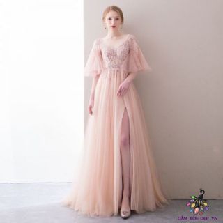 đầm maxi dự tiệcđầm maxi trẻ trungđầm maxi hồng- DAMXOEDEP