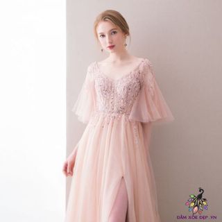 đầm maxi dự tiệcđầm maxi trẻ trungđầm maxi hồng- DAMXOEDEP