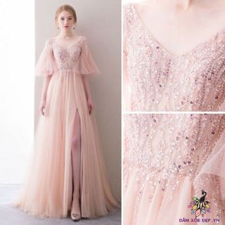 đầm maxi dự tiệcđầm maxi trẻ trungđầm maxi hồng- DAMXOEDEP