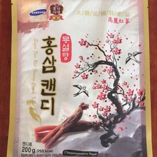 kẹo sâm hàn quốc canh đào không đường 200g