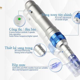 Máy lăn kim Dr Pen A6 thêm 2 pin tích điện