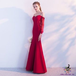 đầm dạ hội màu đỏ